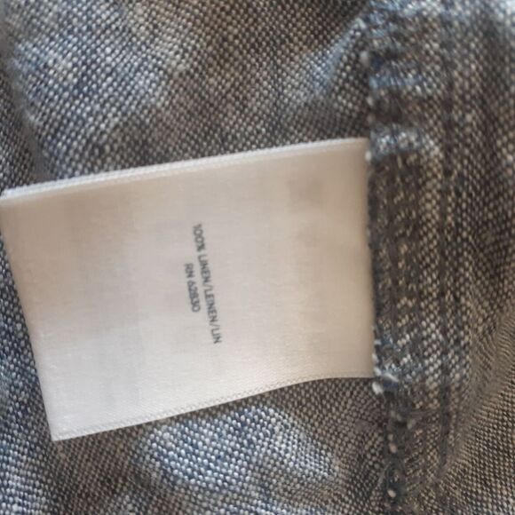 Lands' End linen pants 18w 18 w Women's navy blue cropped Ankle Pants classic - Picture 6 of 7